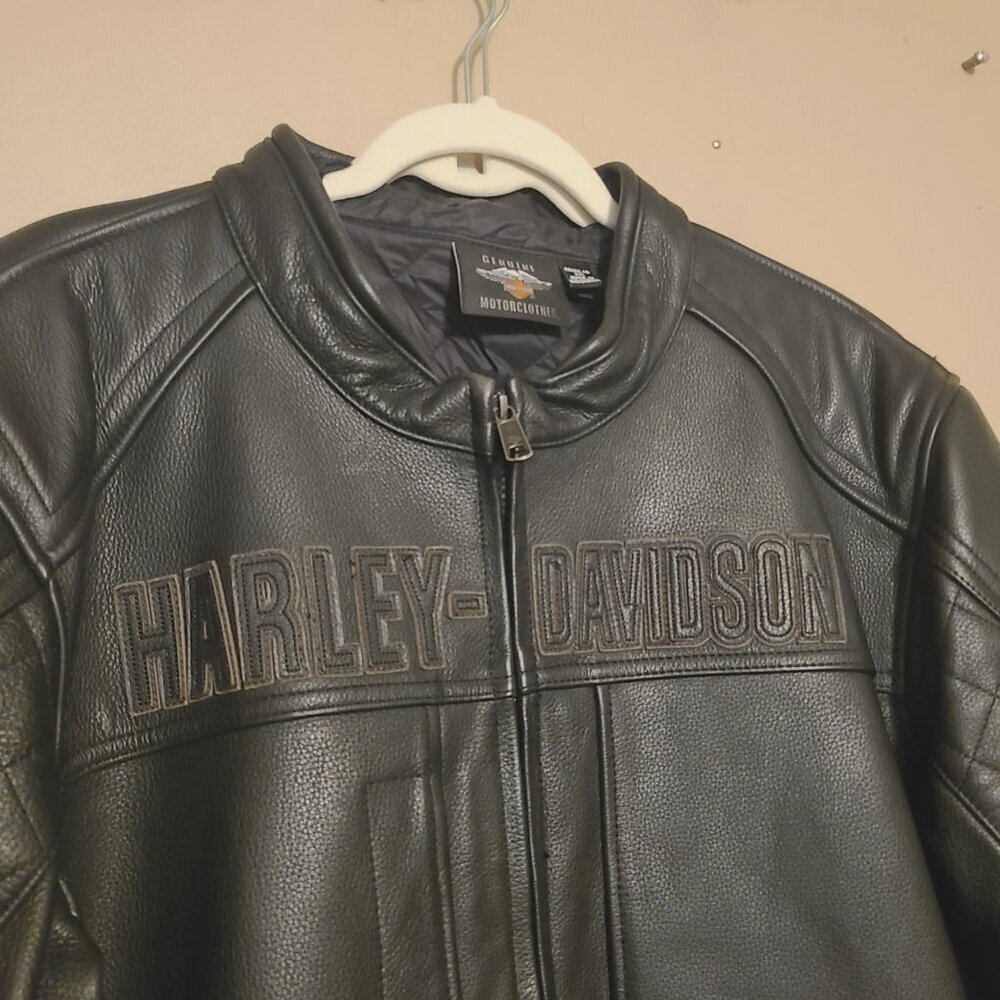 Harley-Davidson Vanocker Waterproof H-D Triple Vent System Leather Jacket (2XL) - Picture 3 of 13